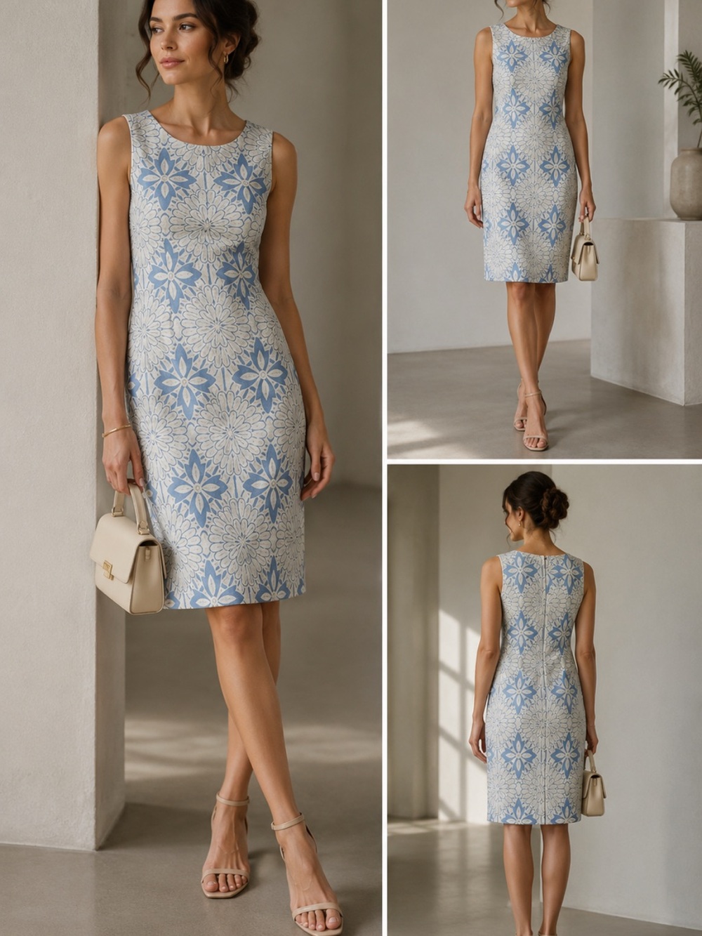 TALBOT Jacquard Sheath Dress